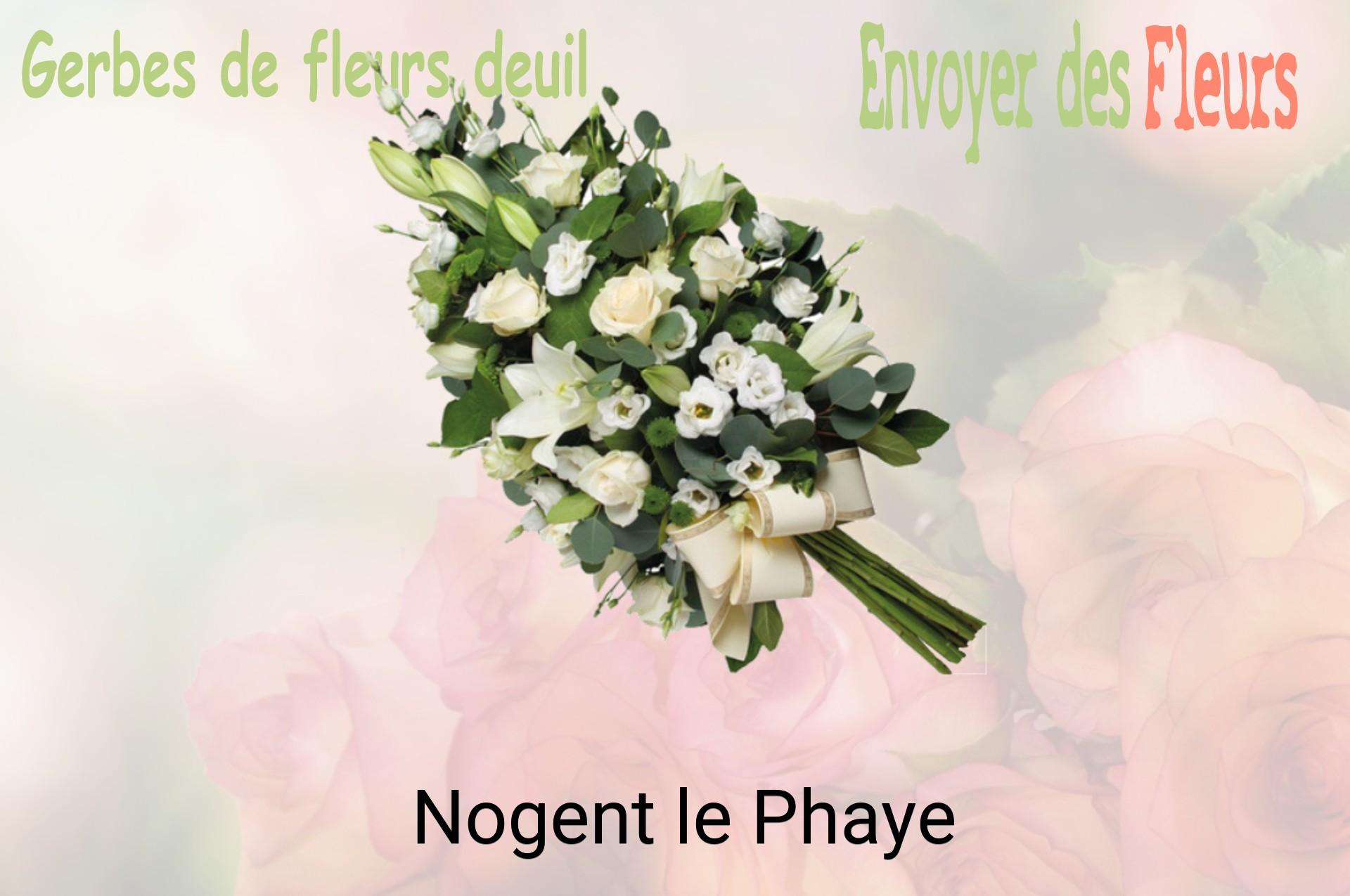 Gerbe de fleurs de deuil livrée à Nogent-le-Phaye